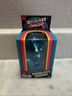 NEEDOH Dream Drop Squeeze Toy - Blue with Iridescent Glitter NEW AUTHENTIC